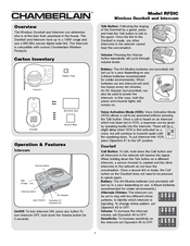 Chamberlain RFDIC User Manual
