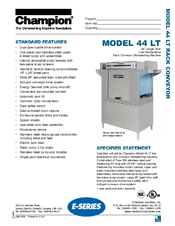 Champion Model 44 LT Specifications