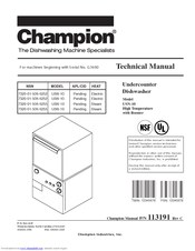 Champion 7320-01-506-6255 Technical Manual