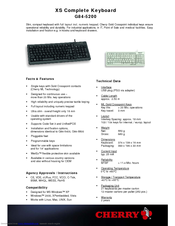 Cherry G84-5200 Technical Data