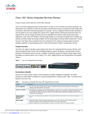 Cisco CISCO1921-SEC/K9 Datasheet