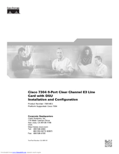 Cisco 7304 Installation And Configuration Manual
