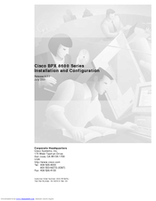 Cisco BPX 8600 Series Installation And Configuration Manual