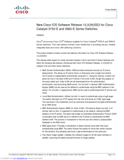 Cisco Catalyst 3750-E Series Product Support Bulletin