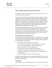 Cisco Catalyst Express 520-8PC Datasheet