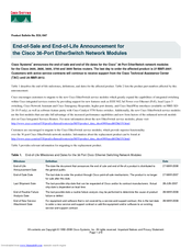 Cisco NMD-36-ESW= Product Support Bulletin
