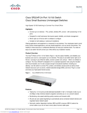 Cisco SR224R Datasheet