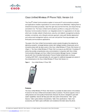 Cisco 7920 - Unified Wireless IP Phone VoIP Datasheet