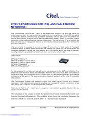 Citel EXTender 7000 Supplementary Manual