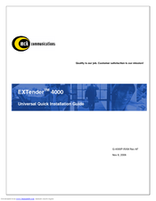 MCK EXTender 4000 Quick Installation Manual