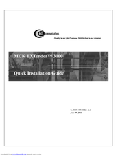 MCK EXTender 3000 Quick Installation Manual