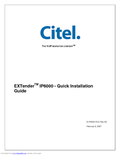 Citel EXTender IP6000 Quick Installation Manual