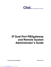 Citel EXTender PBXgateway Administrator's Manual