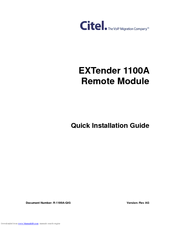 Citel EXTender 1100 Quick Installation Manual