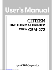 Citizen CBM-272 User Manual
