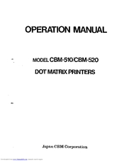 Japan CBM CBM-520 User Manual
