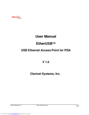 Clarinet Systems EtherUSB EA104 User Manual
