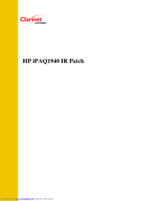 Clarinet Systems iPAQ1940 IR Patch Manual