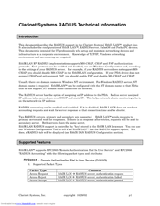 Clarinet Systems EthIR LAN ES3011b Manual