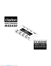 Clarion MSS430 Owner's Manual & Installation Manual