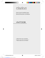 Clarion VM700B Owner's Manual & Installation Manual