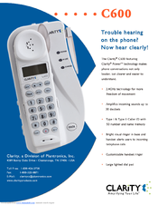 Clarity C600 Brochure