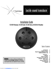 Clark Synthesis TACTILE SOUND AW339 Installation Manual