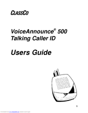 ClassCo VoiceAnnounce 500 User Manual