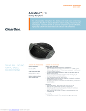 ClearOne PC Datasheet
