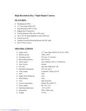 Clover HDC518 Specifications