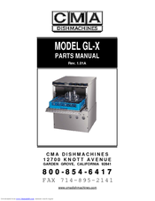 CMA Dishmachines CMA-GL-X Parts Manual