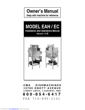 Cma Dishmachines EAH-T Manuals | ManualsLib