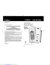 Cobra CP-9105 Operating Instructions Manual