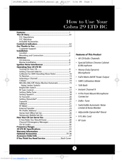 Cobra 29 LTD BC Operating Instructions Manual