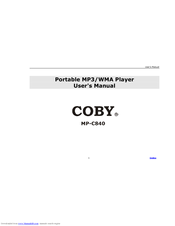 Coby MP-C840 User Manual