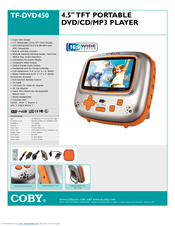Coby TF-DVD450 Specifications