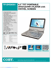 Coby TF-DVD8501 - DVD Player - 8.5 Specifications