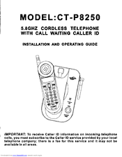 Coby CT-P8250 Installation And Operating Manual