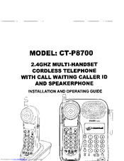 Coby CT-P8700 Installation And Operating Manual