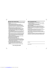 Conairphone Metropolis SW2505 Owner's Manual