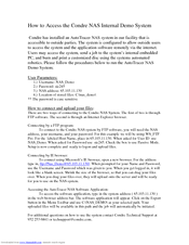 Condre AutoTracer NAS Install Manual