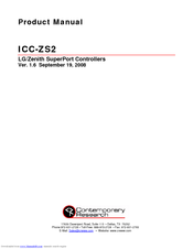 Contemporary Research ICC-ZS2 Product Manual