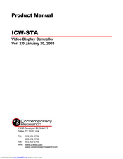 Contemporary Research ICW-STA Product Manual
