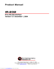 Contemporary Research IR-232 Product Manual