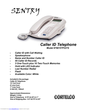 Cortelco Sentry 879015TP227S Brochure