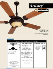 Craftmade Artistry AY56 Specifications