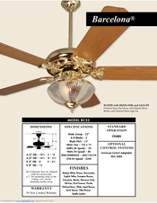 Craftmade Barcelona BC52 Specifications
