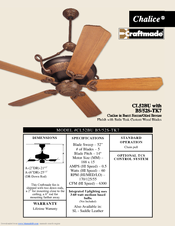 Craftmade Chalice CL52 Specifications