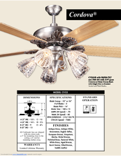 Craftmade CV52 Specifications
