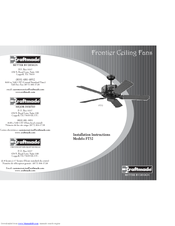 Craftmade Frontier FT52 Installation Instructions Manual